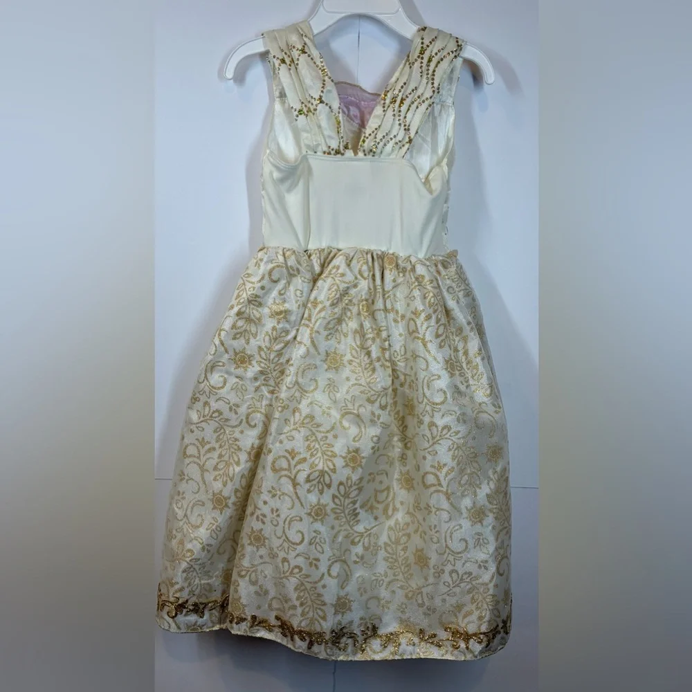 Disney Princess Rapunzel Wedding Dress Cream with Gold/Lavender Size 2/3